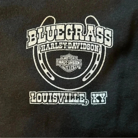 Harley Davidson Womens Small Black Fringe V-Neck Sleevless Tank Top EUC Kentucky - Picture 6 of 6